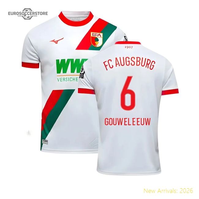 Fc Augsburg 2025-2026 Home Gear Football Football Shirt-Jersey Chest: 2026 World Cup Soccer Kits