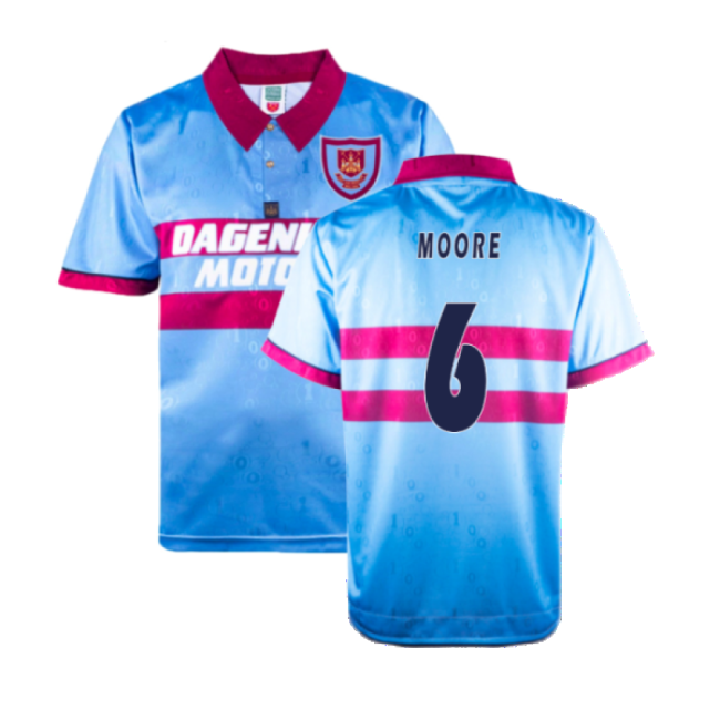 1995-1997 West Ham Pony Reissue Centenary Away Shirt (MOORE 6)-Vantage Point Soccer