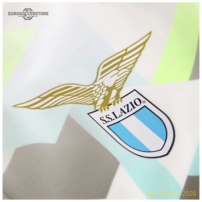 2024-2025 Lazio Hooded Walkout Jacket (White)-Vantage Point Soccer