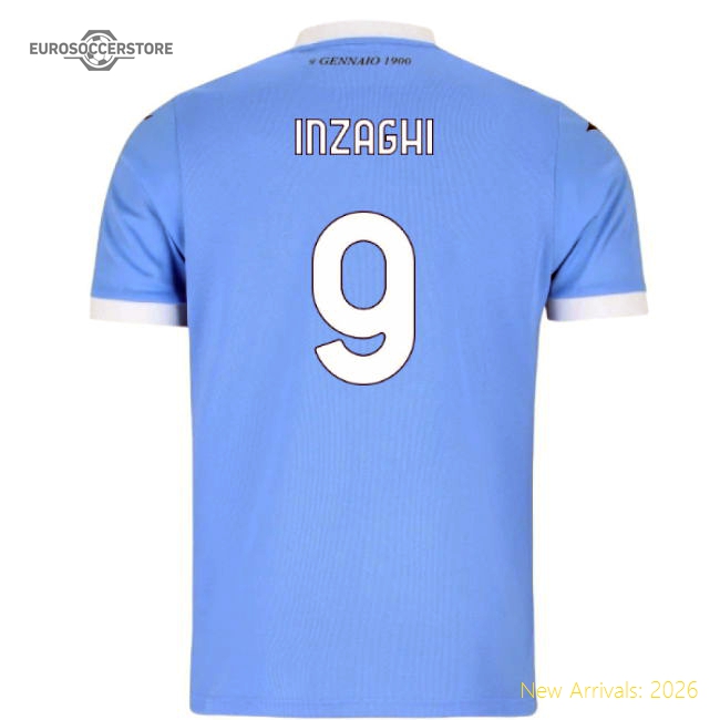 2025-2026 Lazio Home Shirt (Kids) (Inzaghi 9)-Vantage Point Soccer
