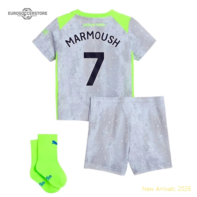 2025-2026 Man City Third Baby Kit (Marmoush 7)-Football Jersey Hub