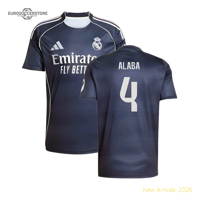 2025-2026 Real Madrid Away Shirt (Alaba 4)-Football Shirts Shop