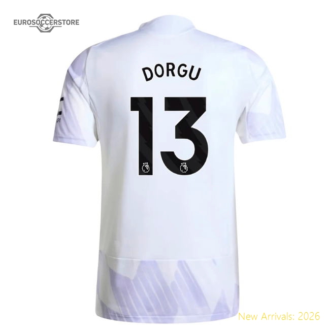 2025-2026 Man Utd Authentic Away Shirt (Dorgu 13)-Football Jersey Hub