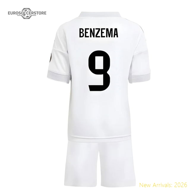 2025-2026 Real Madrid Home Mini Kit (Benzema 9)-Football Shirts Shop