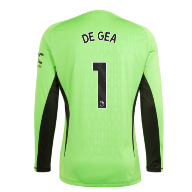 2023-2024 Man Utd Home Goalkeeper Shirt (Solar Green) (DE GEA 1)-Football Jersey Hub