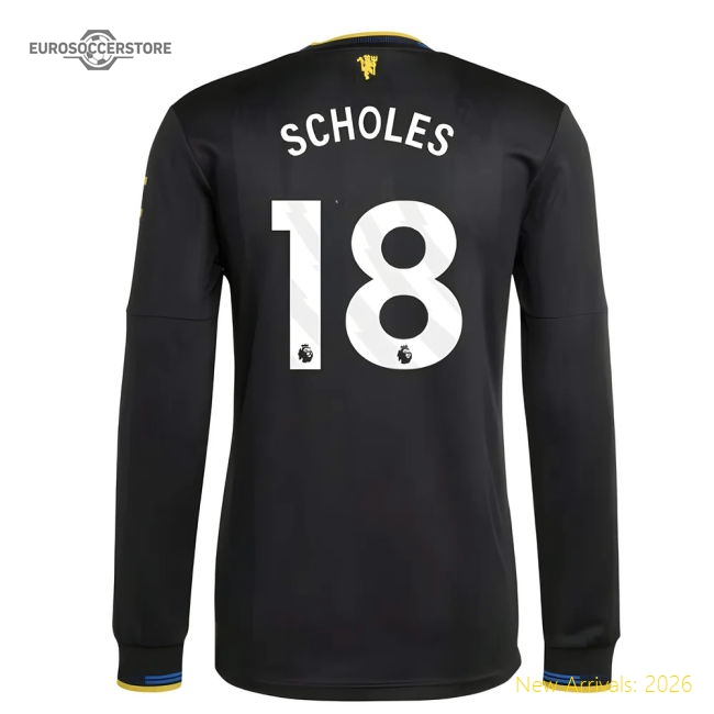 2025-2026 Man Utd Authentic Long Sleeve Third Shirt (Scholes 18)-Football Jersey Hub