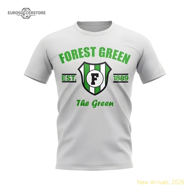 Non-League Forest Green Established Football T-Shirt (White)-Jersey Chest: 2026 World Cup Soccer Kits