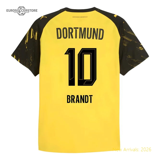 2025-2026 Borussia Dortmund Authentic Home Shirt (Brandt 10)-Football Jersey Hub