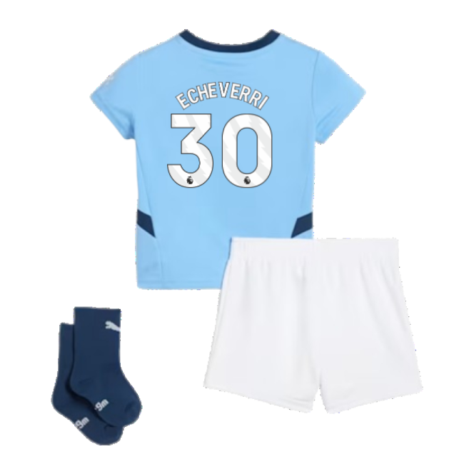 2024-2025 Man City Home Baby Kit (Echeverri 30)-Football Jersey Hub