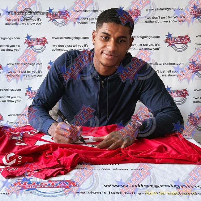 Manchester United FC Bruno Fernandes & Rashford Signed Shirts (Dual Framed)-Football Jersey Hub