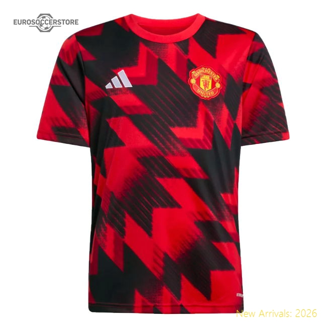 2025-2026 Man Utd Pre-Match Shirt (Red) - Kids (Beckham 7)-Football Jersey Hub