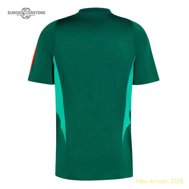 2023-2024 Man Utd Training Shirt (Green) (Mainoo 37)-Football Jersey Hub