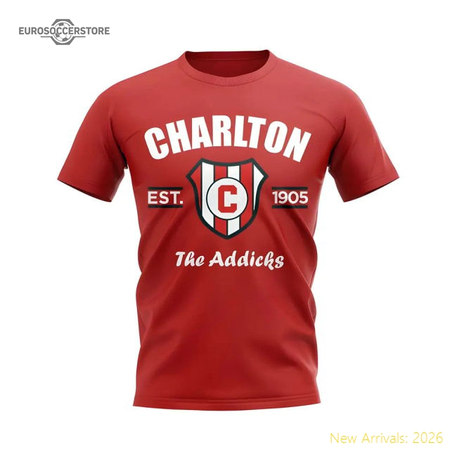 Charlton Established Football T-Shirt (Red)-Vantage Point Soccer