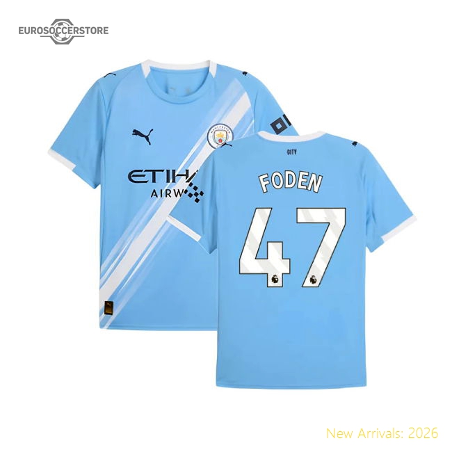 2025-2026 Man City Home Shirt (Foden 47)-Football Shirts Shop