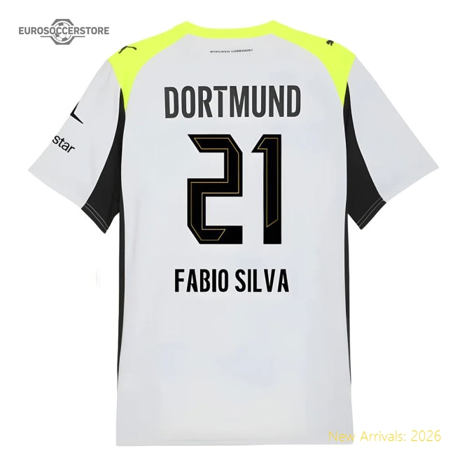 Borussia Dortmund 2025-2026 Away Kit Football Jersey For Diehard Footbal-Jersey Chest: 2026 World Cup Soccer Kits