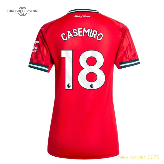 2025-2026 Man Utd Home Shirt (Womens) (Casemiro 18)-Football Jersey Hub
