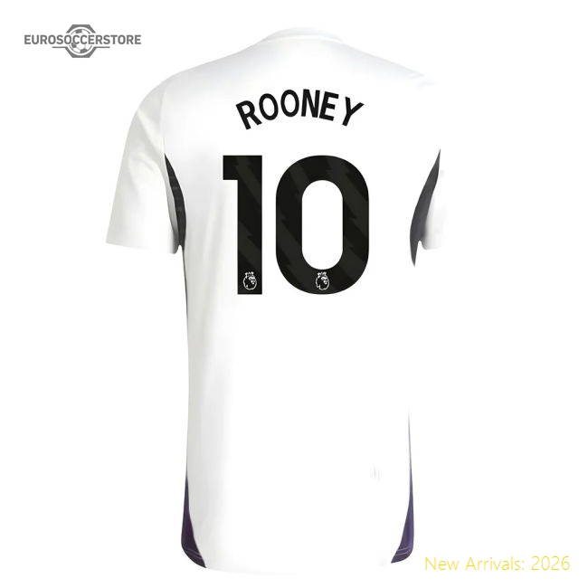 2025-2026 Man Utd Training Jersey (White) (Rooney 10)-Football Jersey Hub