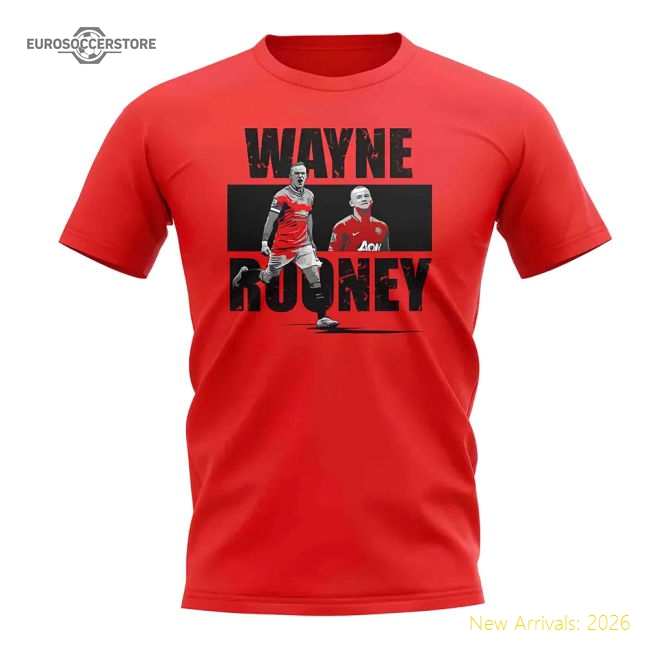 Wayne Rooney Player Collage T-Shirt (Red)-Football Jersey Hub