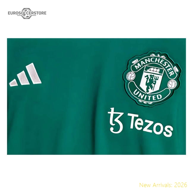 2023-2024 Man Utd Training Tee (Green)-Football Jersey Hub