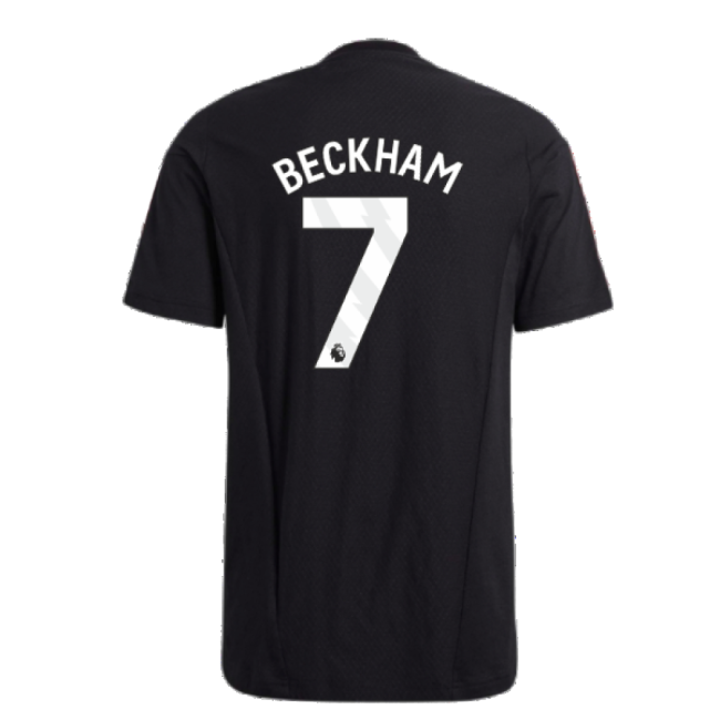 2023-2024 Man Utd Training Tee (Black) (Beckham 7)-Football Jersey Hub