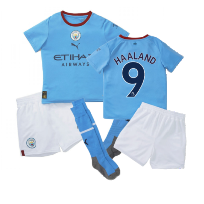 2022-2023 Man City Home Mini Kit (HAALAND 9)-Football Jersey Hub