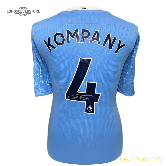 Manchester City FC Kompany Signed Shirt-Football Shirts Shop