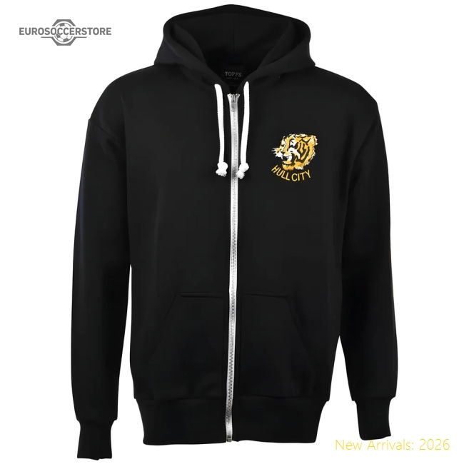 Hull City Zipped Hoodie - Black-Vantage Point Soccer