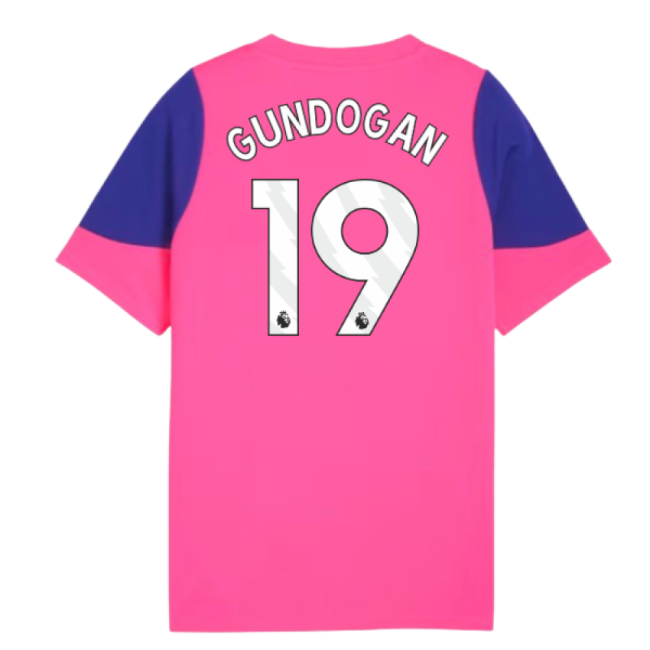 2025-2026 Man City Training Jersey (Fluro Pink) - Kids (Gundogan 19)-Football Shirts Shop