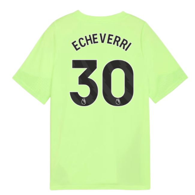 2025-2026 Man City Training Jersey (Fizzy Apple) - Kids (Echeverri 30)-Football Shirts Shop