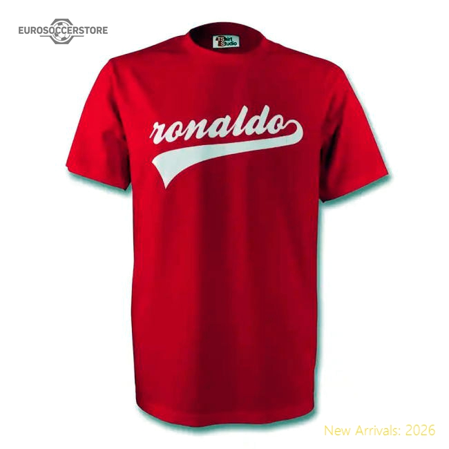 Cristiano Ronaldo Man Utd Signature Tee (red) - Kids-Football Jersey Hub