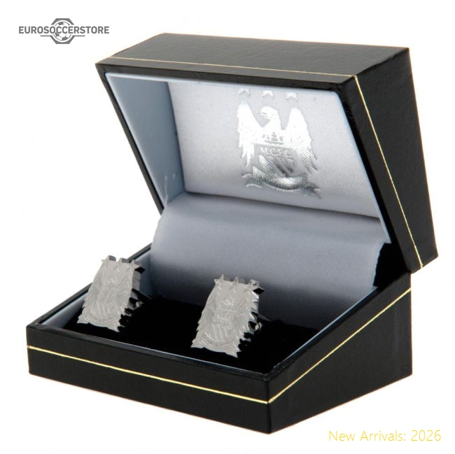 Manchester City FC Stainless Steel Formed Retro Cufflinks-Football Shirts Shop