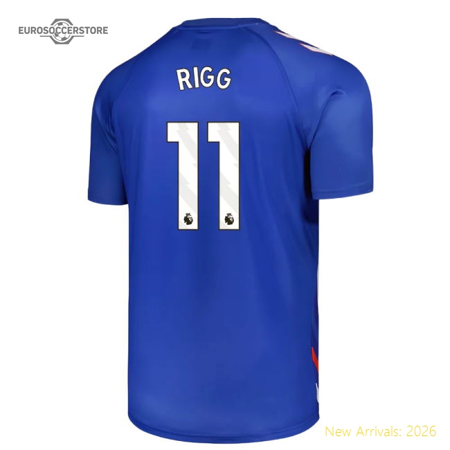 2025-2026 Sunderland Away Pre-Match Jersey (Blue) - Kids (Rigg 11)-Football Shirts Shop