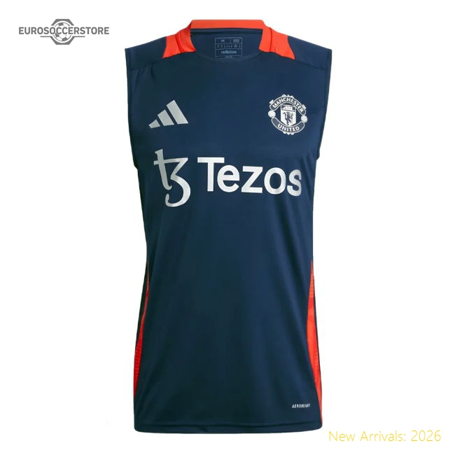 2024-2025 Man Utd Sleeveless Jersey (Night Indigo) (Hojlund 9)-Football Jersey Hub