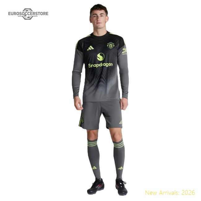 2025-2026 Man Utd Home Goalkeeper Shorts (Grey)-Football Jersey Hub