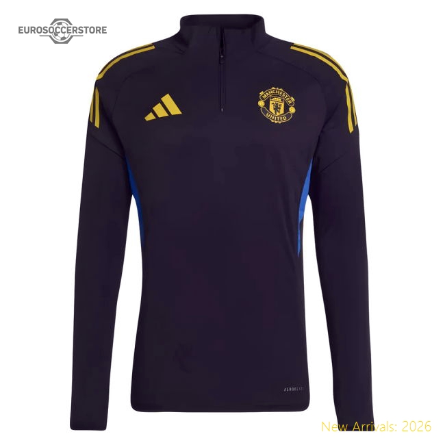 2025-2026 Man Utd EU Training Top (Black)-Football Jersey Hub