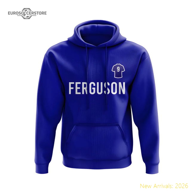 Duncan Ferguson Everton Number Hoody (Blue)-Football Jersey Hub