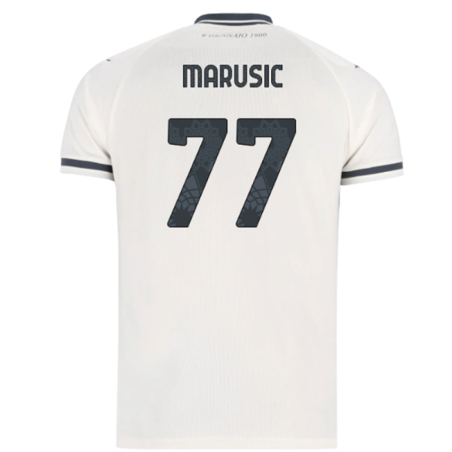 2025-2026 Lazio Away Shirt - Kids (Marusic 77)-Vantage Point Soccer