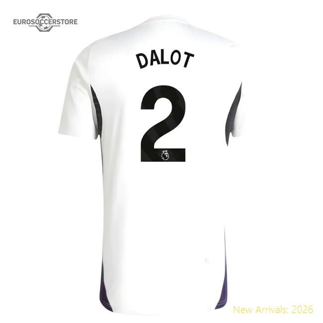 2025-2026 Man Utd Training Jersey (White) (Dalot 2)-Football Jersey Hub