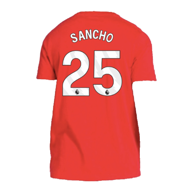 2024-2025 Man Utd DNA Tee (Red) (Sancho 25)-Football Jersey Hub