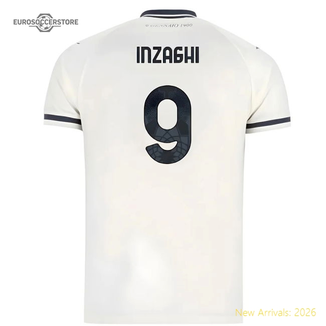 2025-2026 Lazio Away Shirt - Kids (Inzaghi 9)-Vantage Point Soccer