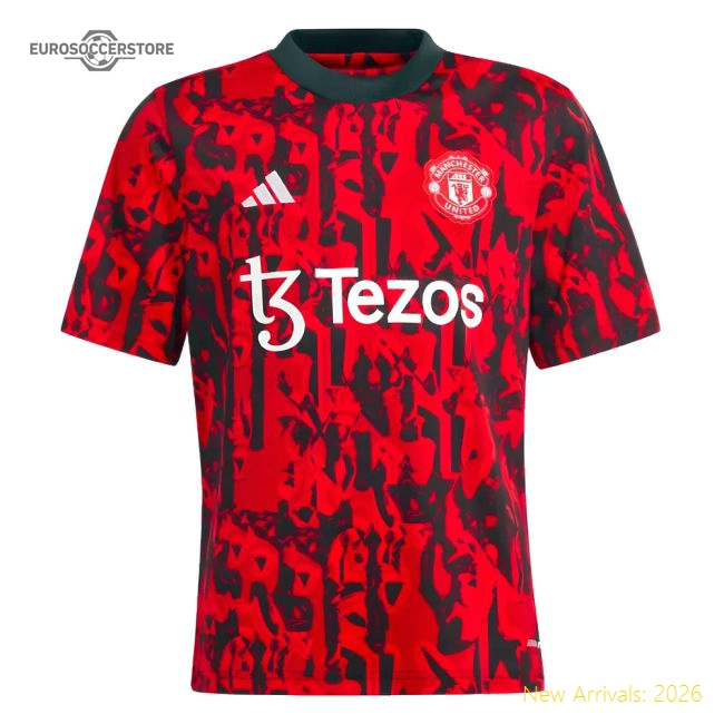 2023-2024 Man Utd Pre-Match Shirt (Red) - Kids-Football Jersey Hub