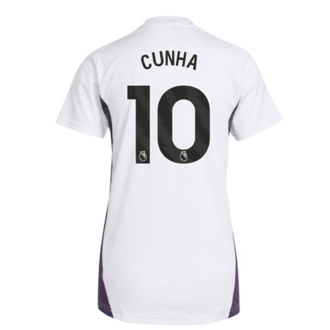 2025-2026 Man Utd Training Jersey (White) - Womens (Cunha 10)-Football Jersey Hub