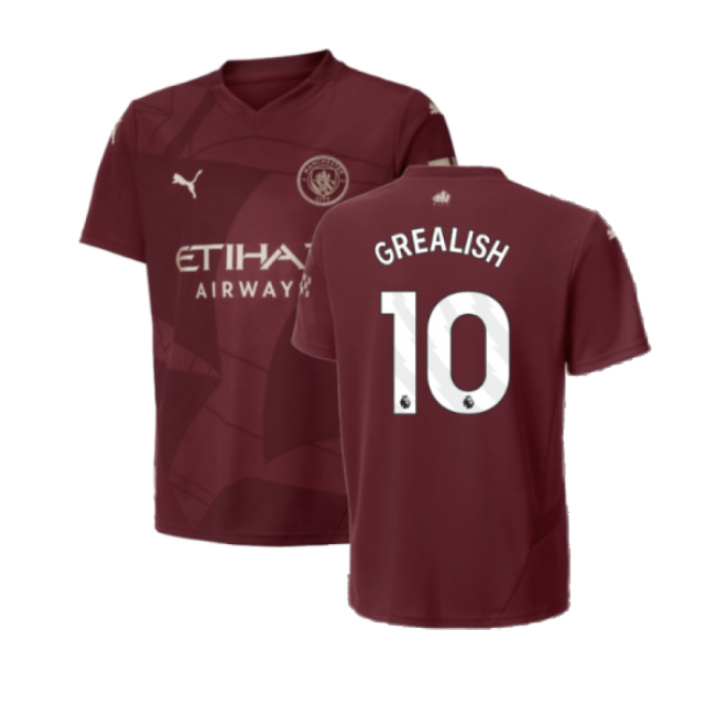 2024-2025 Man City Third Shirt (Kids) (Grealish 10)-Football Jersey Hub