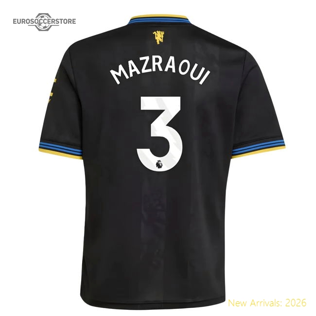 2025-2026 Man Utd Third Shirt (Kids) (Mazraoui 3)-Football Jersey Hub