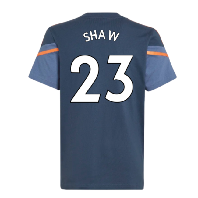 2022-2023 Man Utd Training Tee (Crew Navy) - Kids (SHAW 23)-Football Jersey Hub
