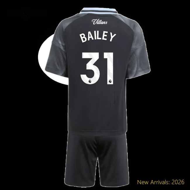 2025-2026 Aston Villa Away Mini Kit (Bailey 31)-PitchVibe Kits