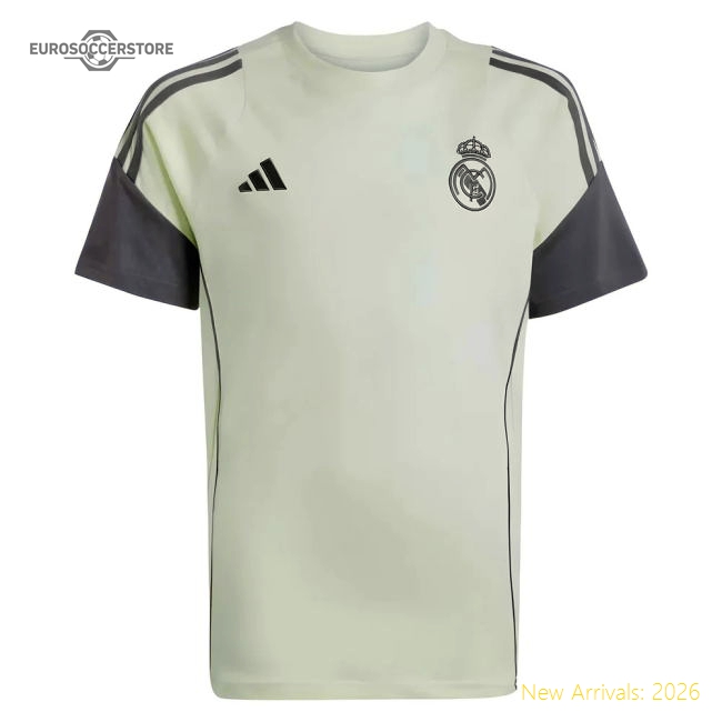 2025-2026 Real Madrid Training Tee (Almost Lime) - Kids-BuySoccerJersey Hub