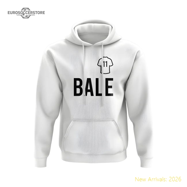 Gareth Bale Real Madrid Number Hoody (White)-ly44