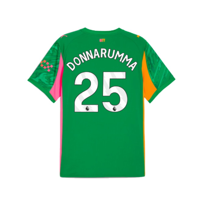 2025-2026 Man City Goalkeeper Away Shirt (Green) (Donnarumma 25)-Football Jersey Hub