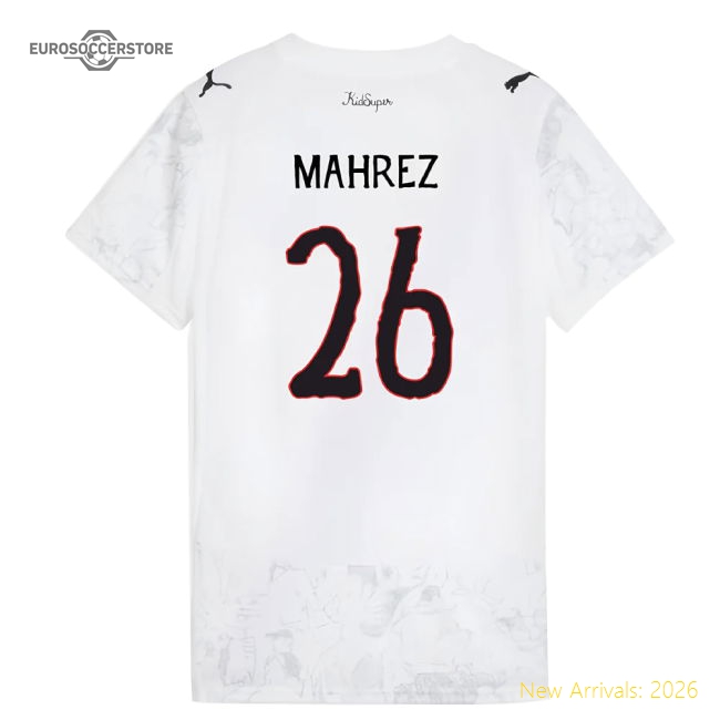 2025-2026 KIDSUPER x Manchester City CWC Shirt (White) - Womens (Mahrez 26)-Football Shirts Shop